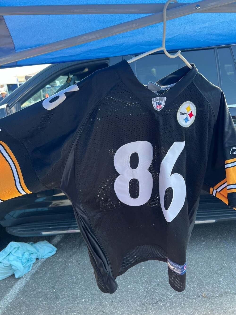 Reebok NFL Equipment Pittsburgh Steelers Hines Ward #86 Black Jersey Size 52